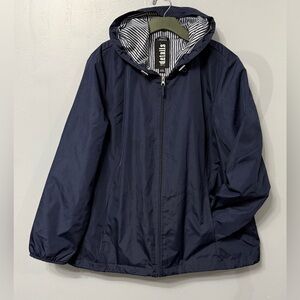 Navy Hooded Rain/Wind blocker Jacket (like new)